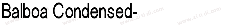 Balboa Condensed字体转换